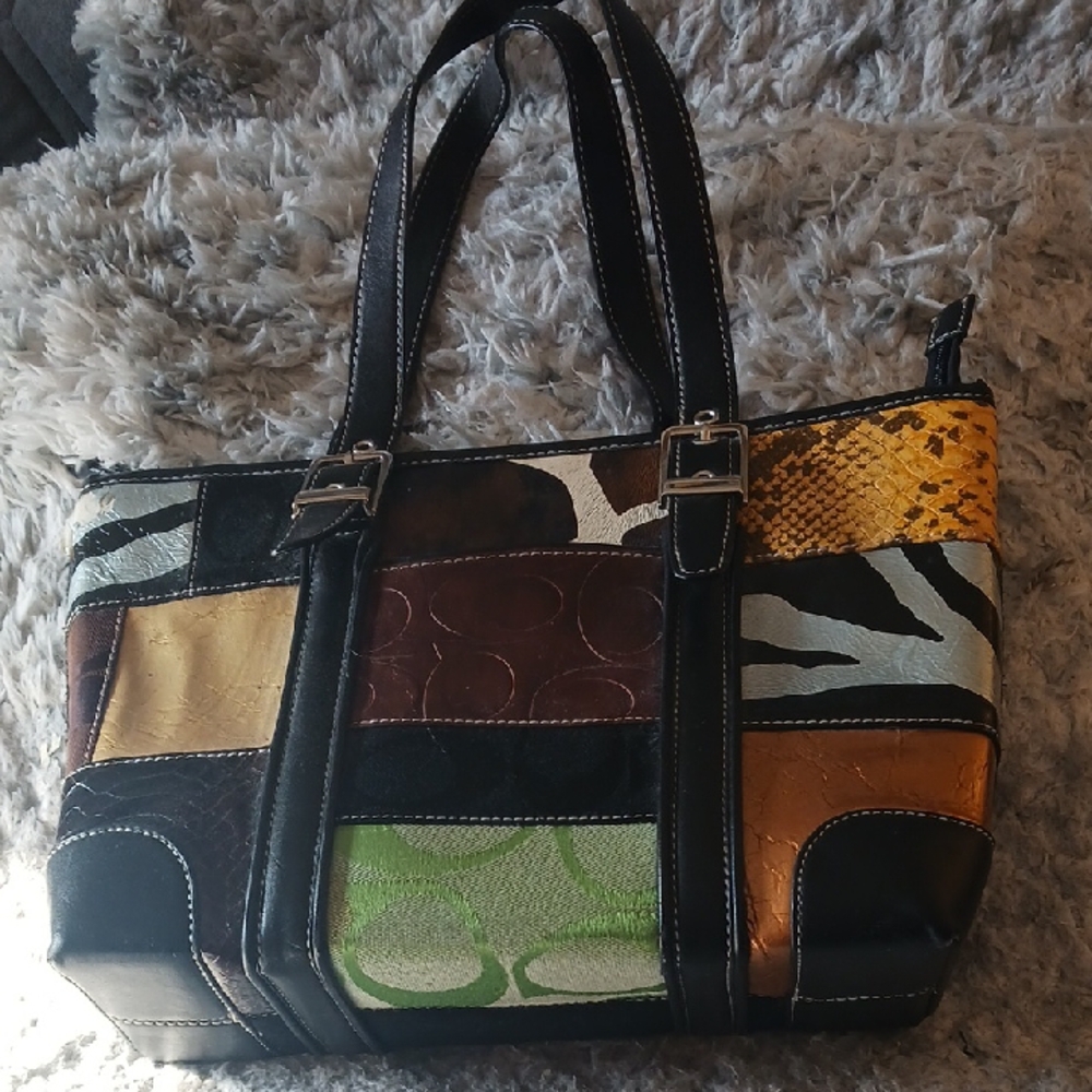 Patchwork Leather Tote Bag